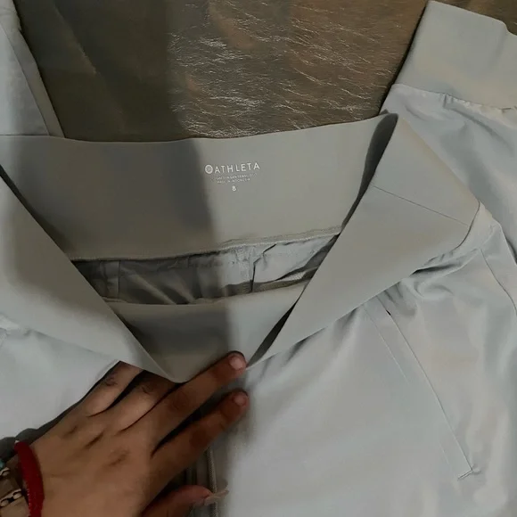 Athleta Light Gray Track Pants - Picture 8 of 10